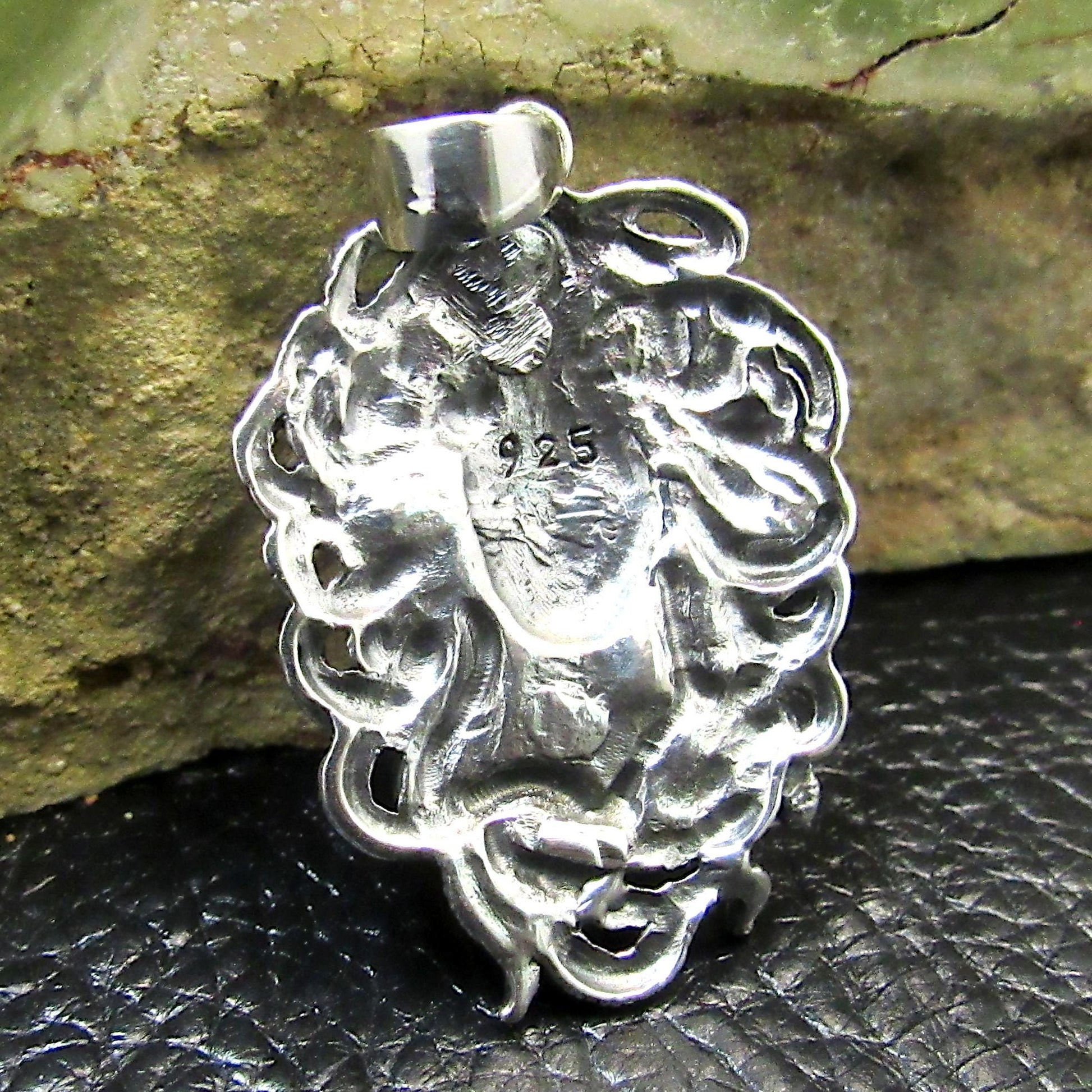 Solid 925 Sterling Silver Medusa Pendant – Greek Mythology Serpent Goddess Necklace Amulet, Gorgon Head Talisman, Gothic Warrior Jewelry