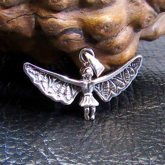 Solid 925 Sterling Silver Bird Shaman Pendant – Tribal Spirit Totem Necklace Charm