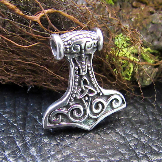 925 Sterling Silver Norse Thor's Hammer Mjollnir Slide Pendant