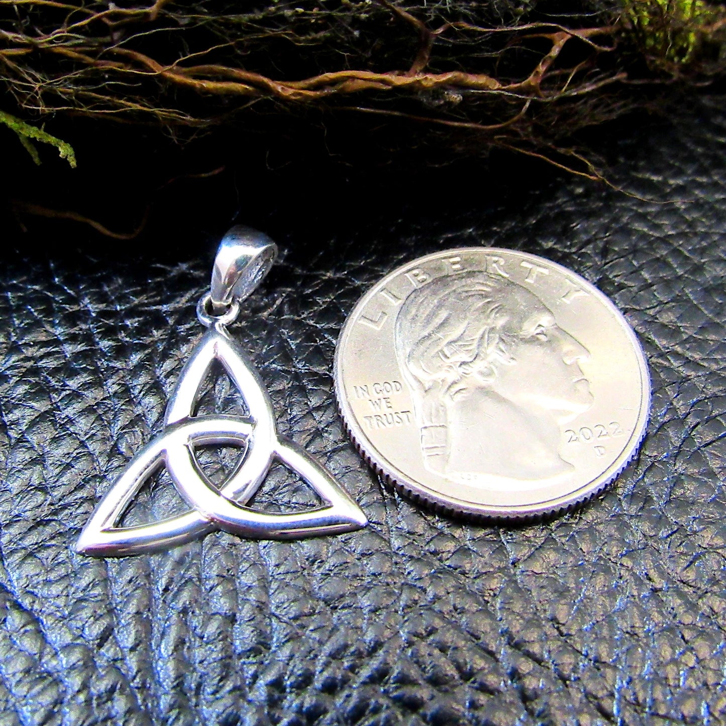 Solid 925 Sterling Silver Triquetra Pendant – Handcrafted Celtic Trinity Knot Necklace Charm – Symbol of Eternity, Protection, and Unity
