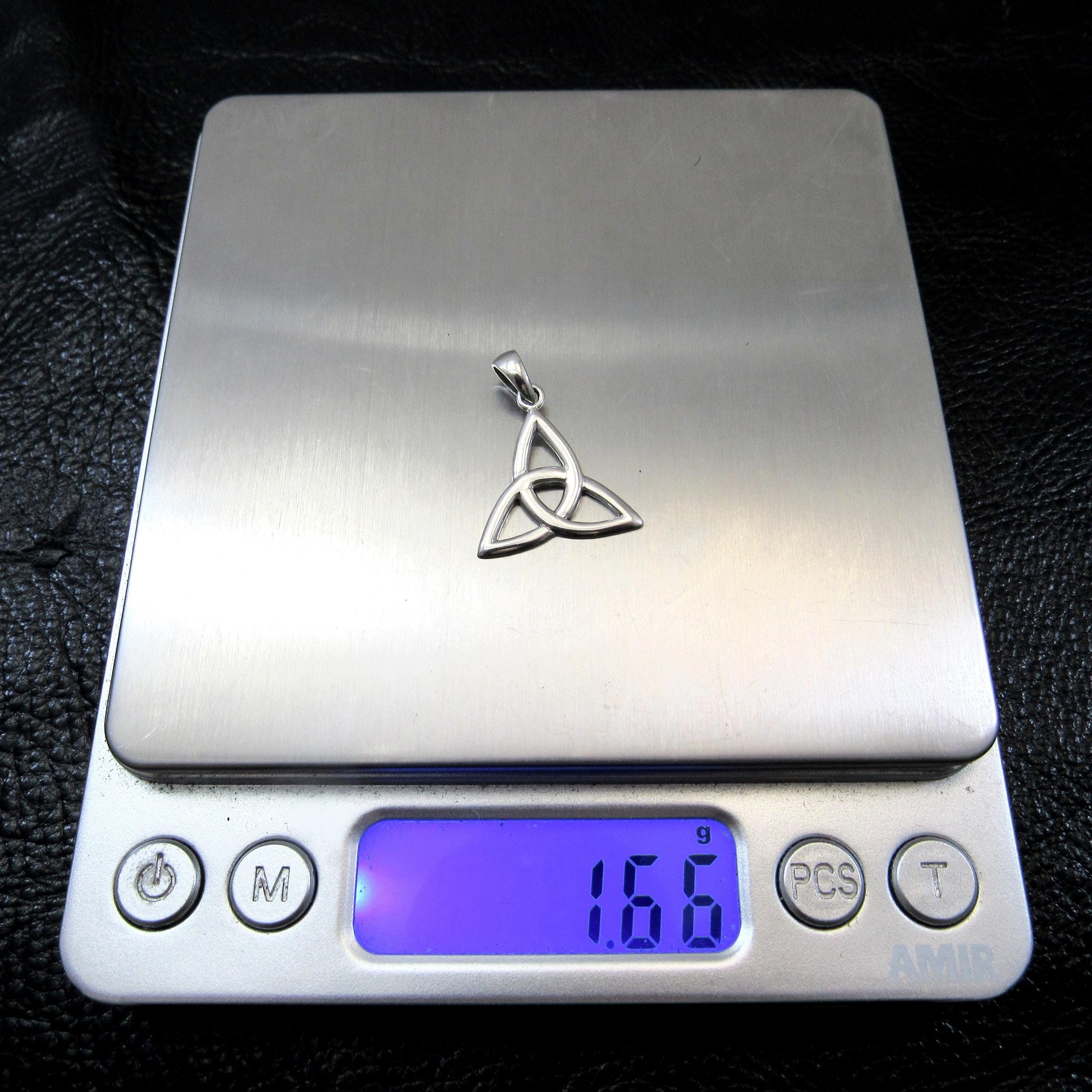 Solid 925 Sterling Silver Triquetra Pendant – Handcrafted Celtic Trinity Knot Necklace Charm – Symbol of Eternity, Protection, and Unity