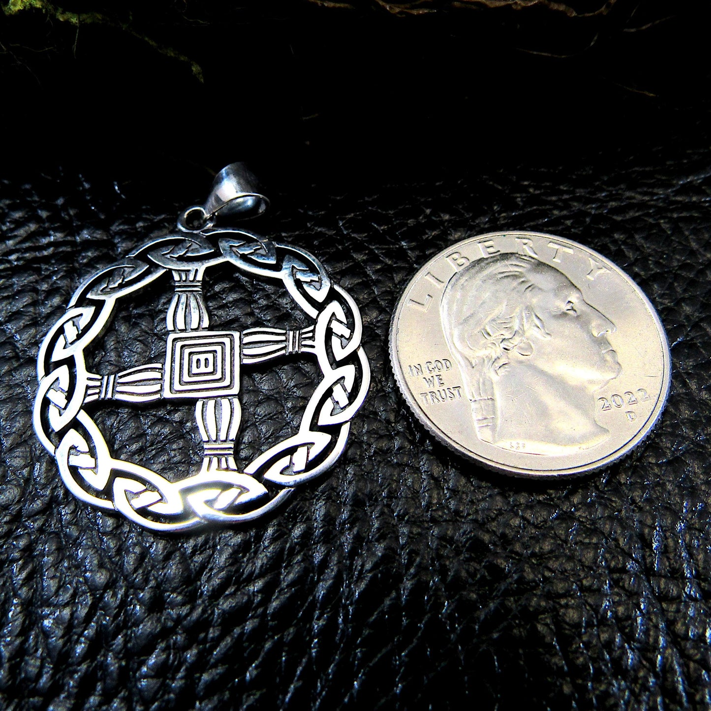 Solid 925 Sterling Silver Brigid’s Cross Pendant - Celtic Protection Amulet - Irish Goddess Jewelry