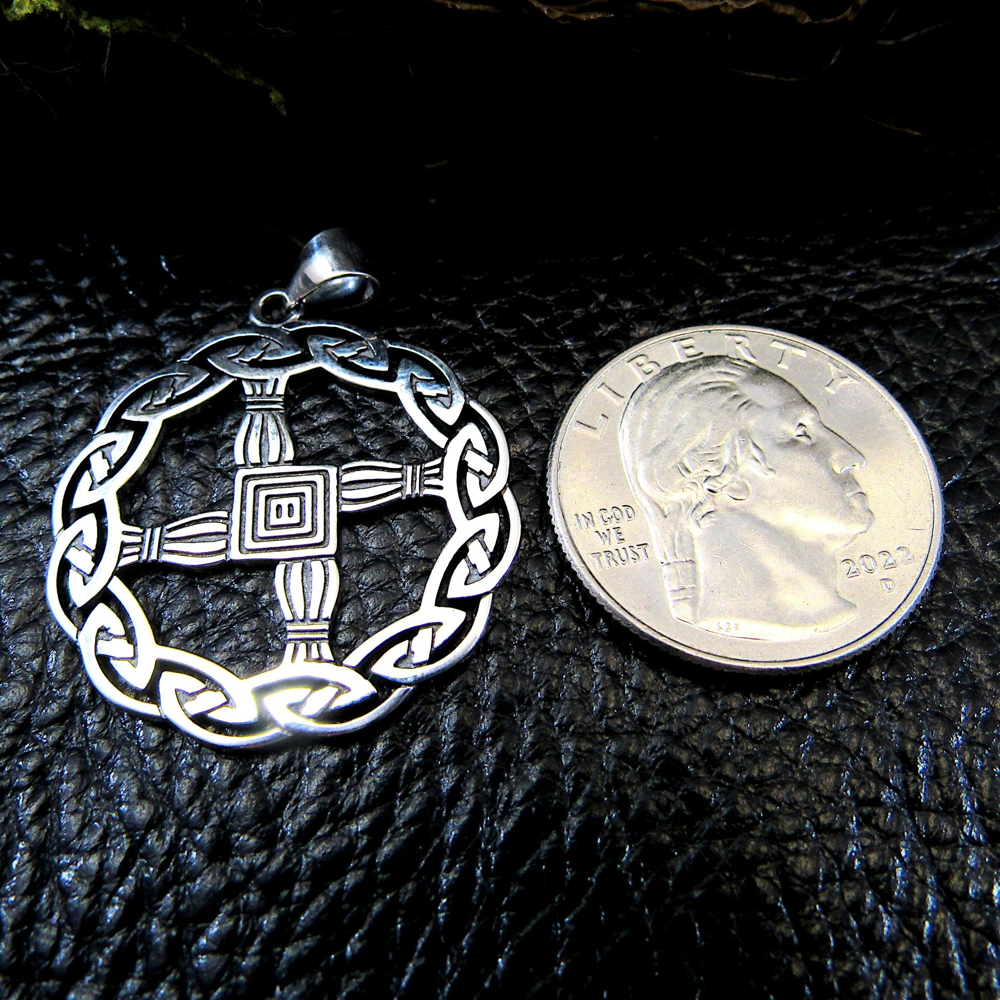 Solid 925 Sterling Silver Brigid’s Cross Pendant - Celtic Protection Amulet - Irish Goddess Jewelry