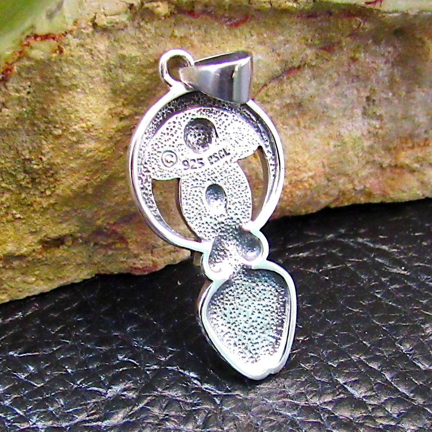 Solid 925 Sterling Silver Triple Moon Spiral Goddess Pendant – Pagan & Wiccan Jewelry, Divine Feminine Charm, Spiritual Gift for Women