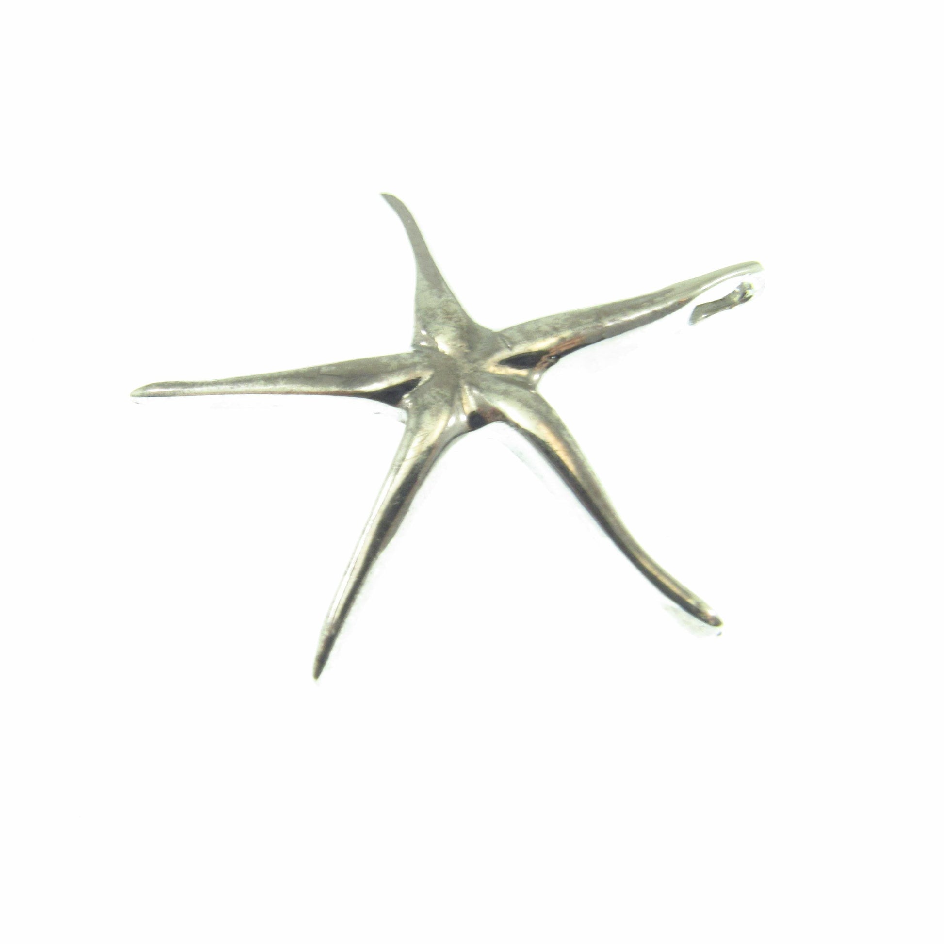 Solid 925 Sterling Silver Starfish Slide Pendant – Ocean-Inspired Jewelry, Beach Lover Gift, Marine Life & Coastal Silver Necklace Charm