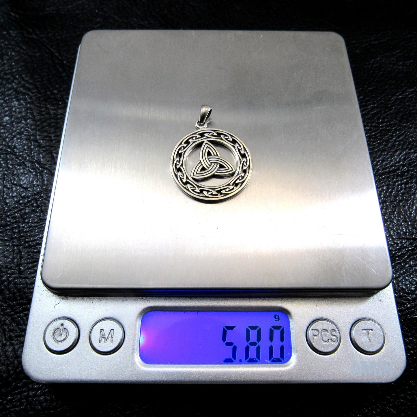 Eternal Triquetra Talisman Pendant Necklace – Celtic Trinity Knot Protection Amulet in Solid 925 Sterling Silver