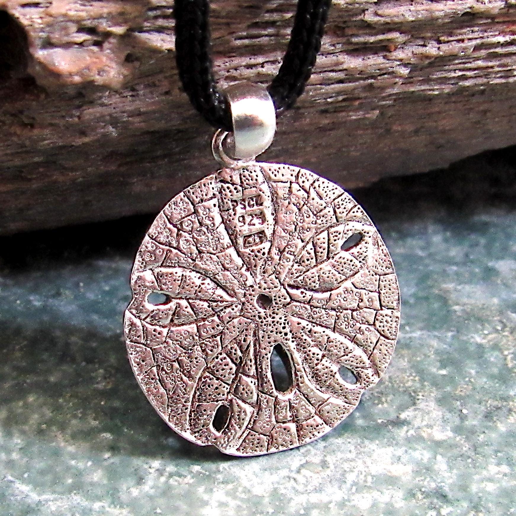 925 Sand Dollar Pendant Necklace - Solid Sterling Silver Unisex Sailorcore Jewelry Gift For Men