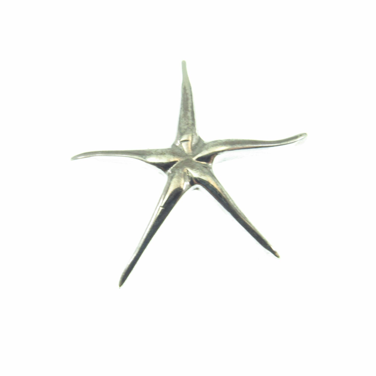 Solid 925 Sterling Silver Starfish Slide Pendant – Ocean-Inspired Jewelry, Beach Lover Gift, Marine Life & Coastal Silver Necklace Charm