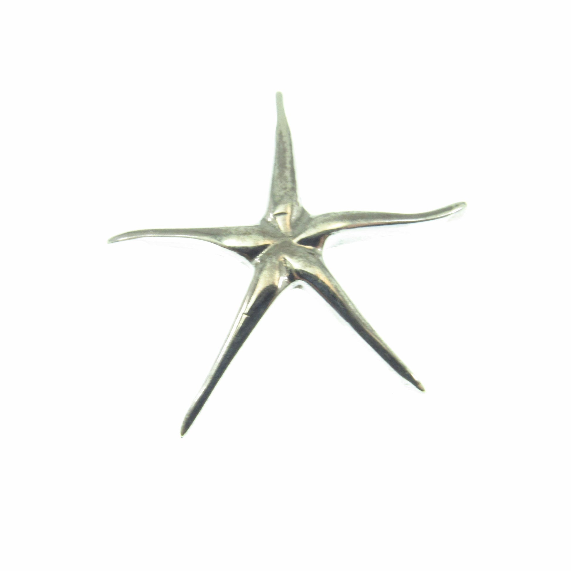 Solid 925 Sterling Silver Starfish Slide Pendant – Ocean-Inspired Jewelry, Beach Lover Gift, Marine Life & Coastal Silver Necklace Charm