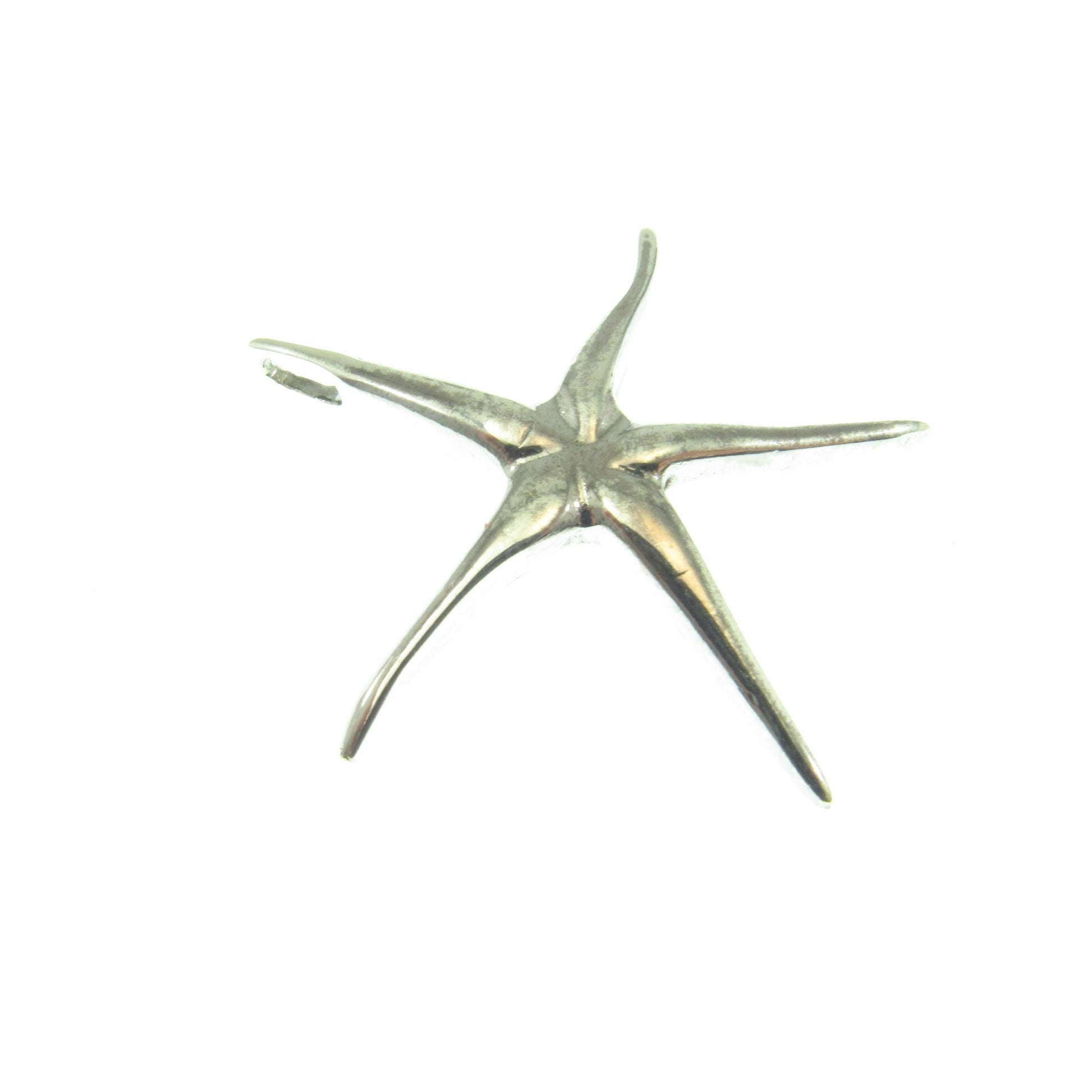 Solid 925 Sterling Silver Starfish Slide Pendant – Ocean-Inspired Jewelry, Beach Lover Gift, Marine Life & Coastal Silver Necklace Charm