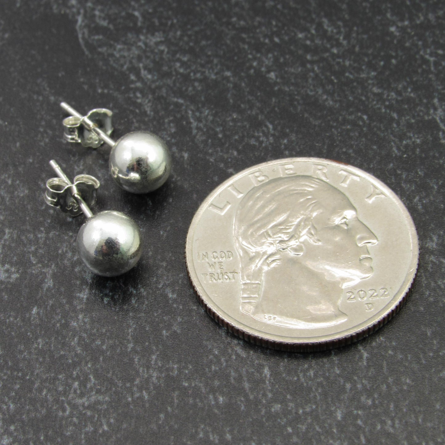 Solid 925 Sterling Silver Ball Stud Earrings – Simple Round Studs in Small, Medium & Large Sizes – Minimalist Earring Balls for Men / Women