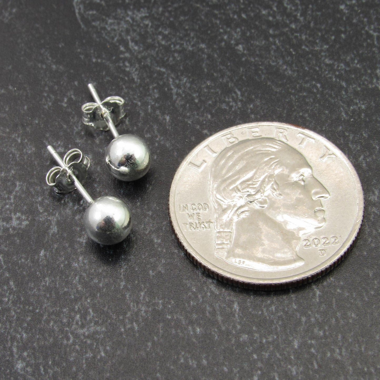 Solid 925 Sterling Silver Ball Stud Earrings – Simple Round Studs in Small, Medium & Large Sizes – Minimalist Earring Balls for Men / Women