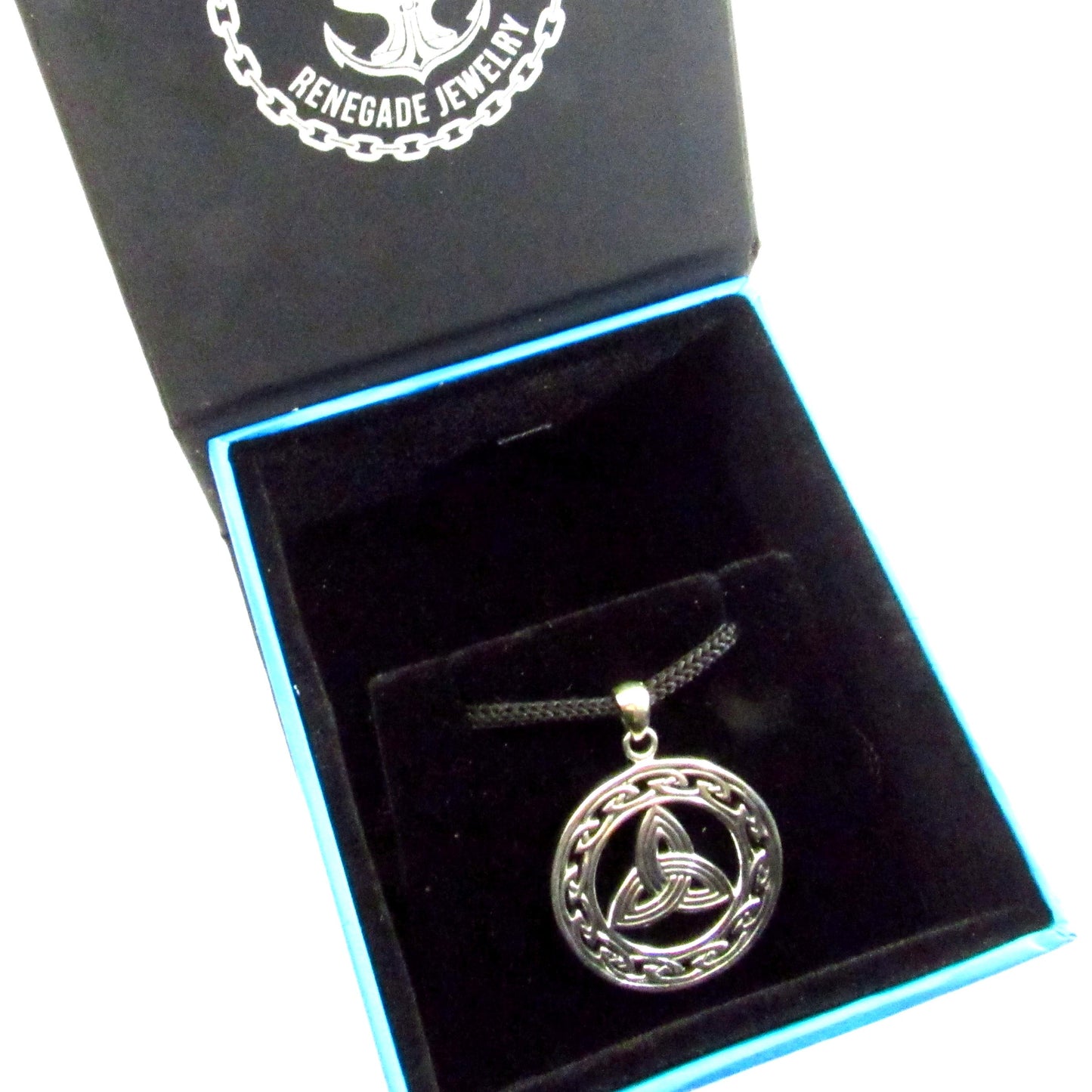 Eternal Triquetra Talisman Pendant Necklace – Celtic Trinity Knot Protection Amulet in Solid 925 Sterling Silver