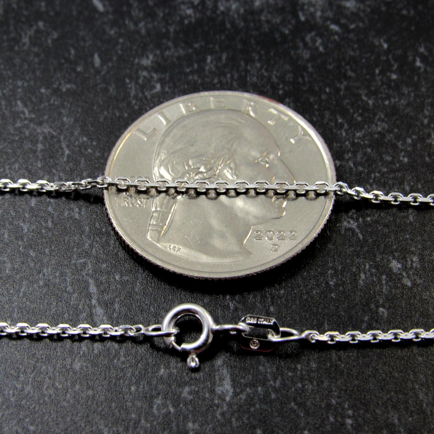 Solid 925 Sterling Silver Anchor Link Chain, Men's & Women's Necklace or Bracelet, Italian Made Cable Chain, Fine Silver Nautical Jewelry