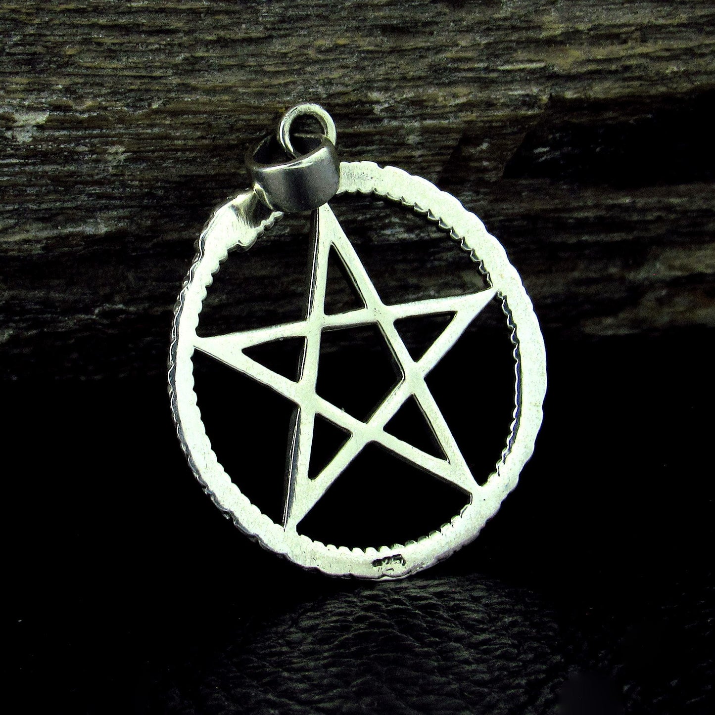 Solid 925 Sterling Silver Ouroboros Pentagram Pendant, Wiccan Protection Pentacle Amulet, Pagan Jewelry