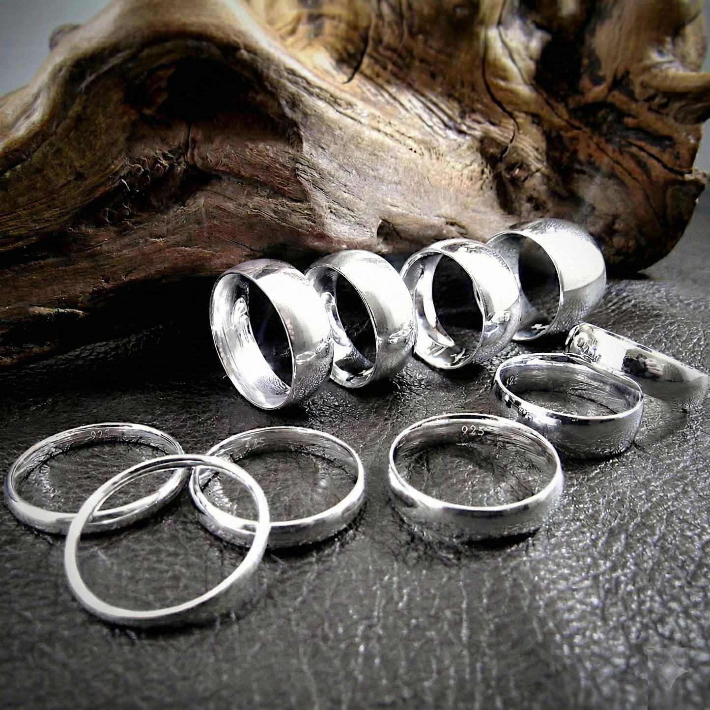 Solid 925 Sterling Silver Domed Plain Wedding Band Ring - Men's and Women's Rings, 2mm 3mm 4mm 5mm 6mm 7mm 8mm 9mm 10mm 15mm - Sizes 4 - 15