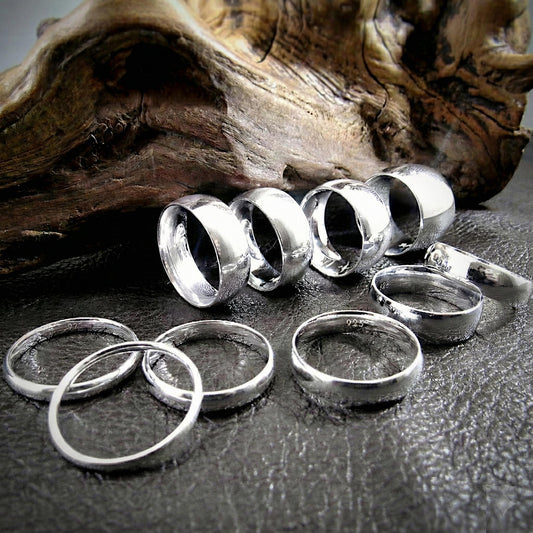 Solid 925 Sterling Silver Domed Plain Wedding Band Ring - Men's and Women's Rings, 2mm 3mm 4mm 5mm 6mm 7mm 8mm 9mm 10mm 15mm - Sizes 4 - 15