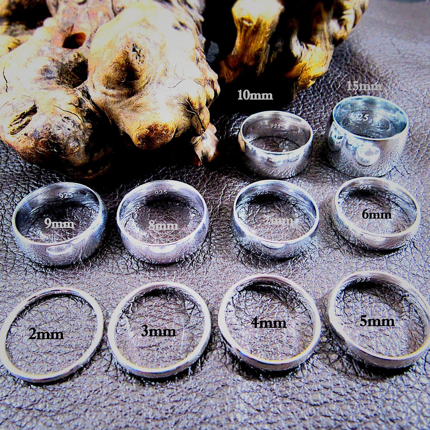 Solid 925 Sterling Silver Domed Plain Wedding Band Ring - Men's and Women's Rings, 2mm 3mm 4mm 5mm 6mm 7mm 8mm 9mm 10mm 15mm - Sizes 4 - 15