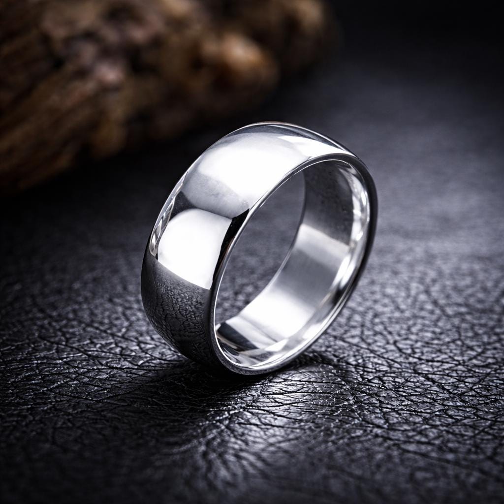 Solid 925 Sterling Silver Domed Plain Wedding Band Ring - Men's and Women's Rings, 2mm 3mm 4mm 5mm 6mm 7mm 8mm 9mm 10mm 15mm - Sizes 4 - 15