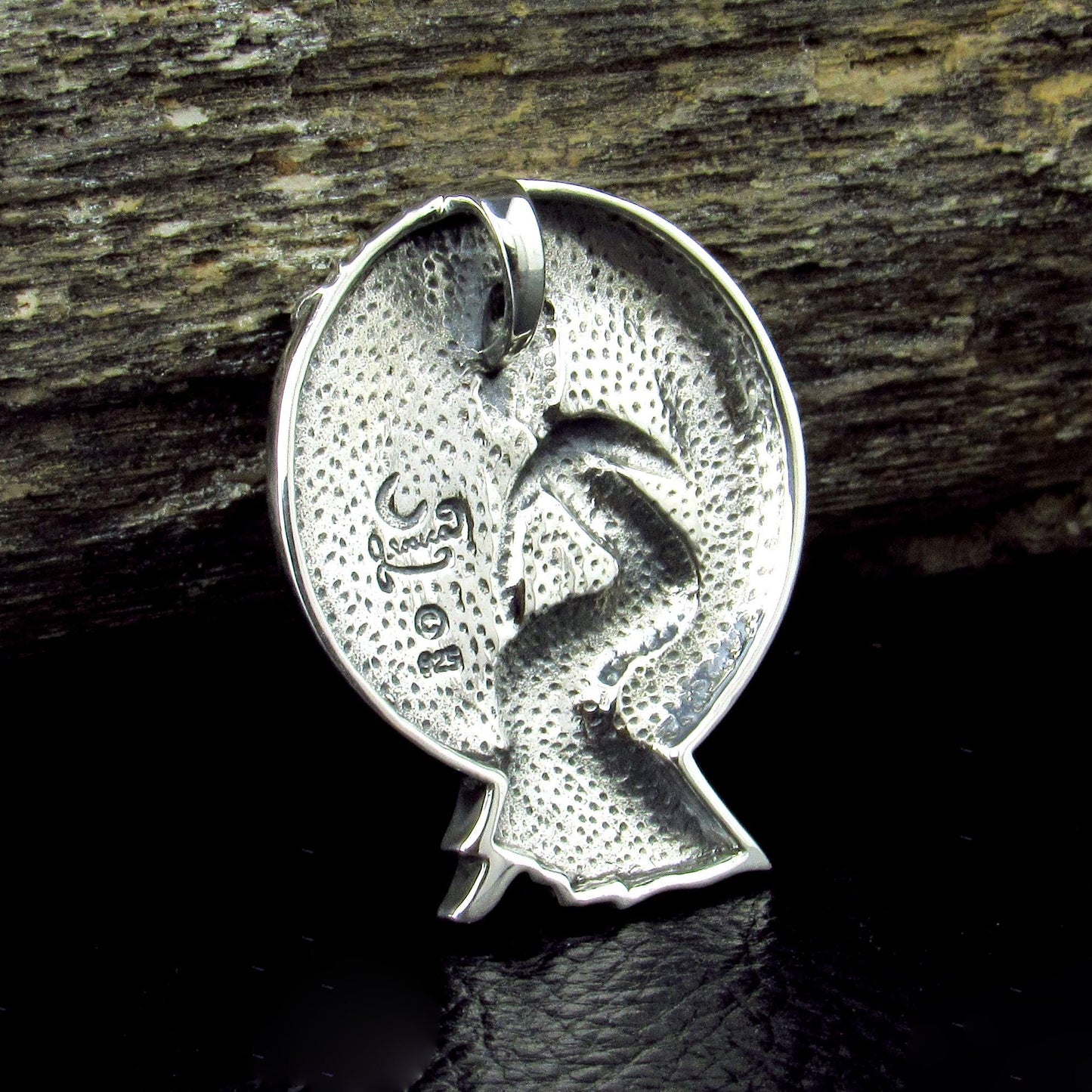 Solid 925 Sterling Silver Moon Queen Fairy Slide Pendant, Guardian / Protection Amulet