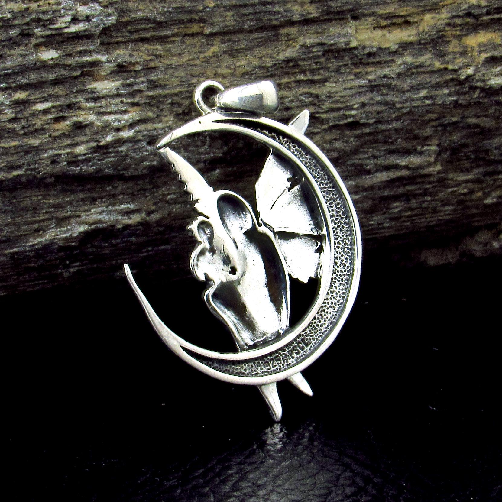 Solid 925 Sterling Silver Moon Dream Fairy Pendant Designed by Renown Fantasy Artist Amy Brown