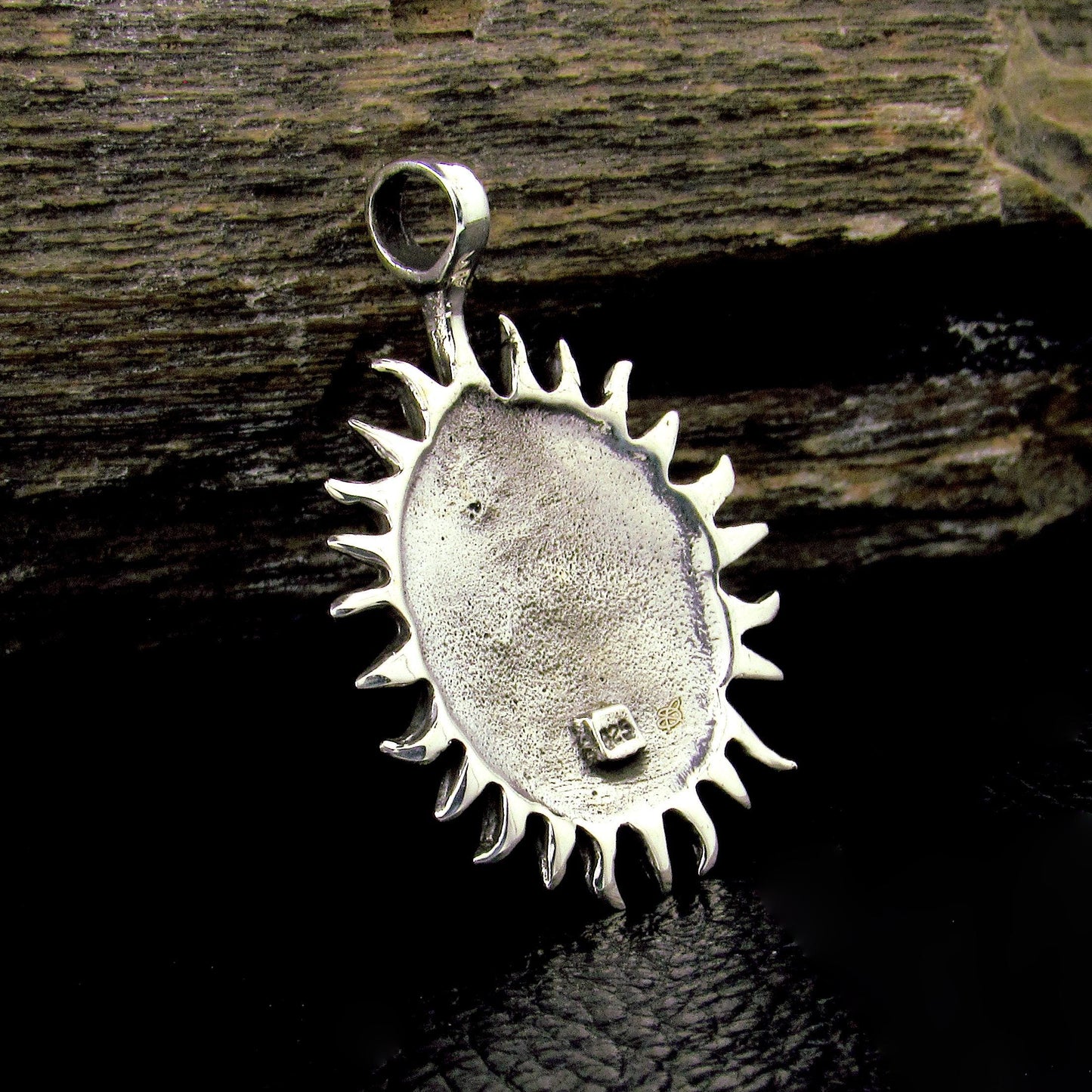 Solid 925 Sterling Silver Sun & Moon Faces Pendant – Celestial Necklace Amulet, Solar / Lunar Jewelry