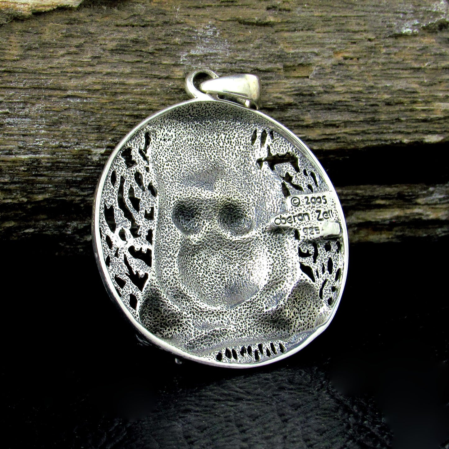 Solid 925 Sterling Silver Gaia Pendant by Oberon Zell, Mother Earth Gooddess, Plain / Enamel