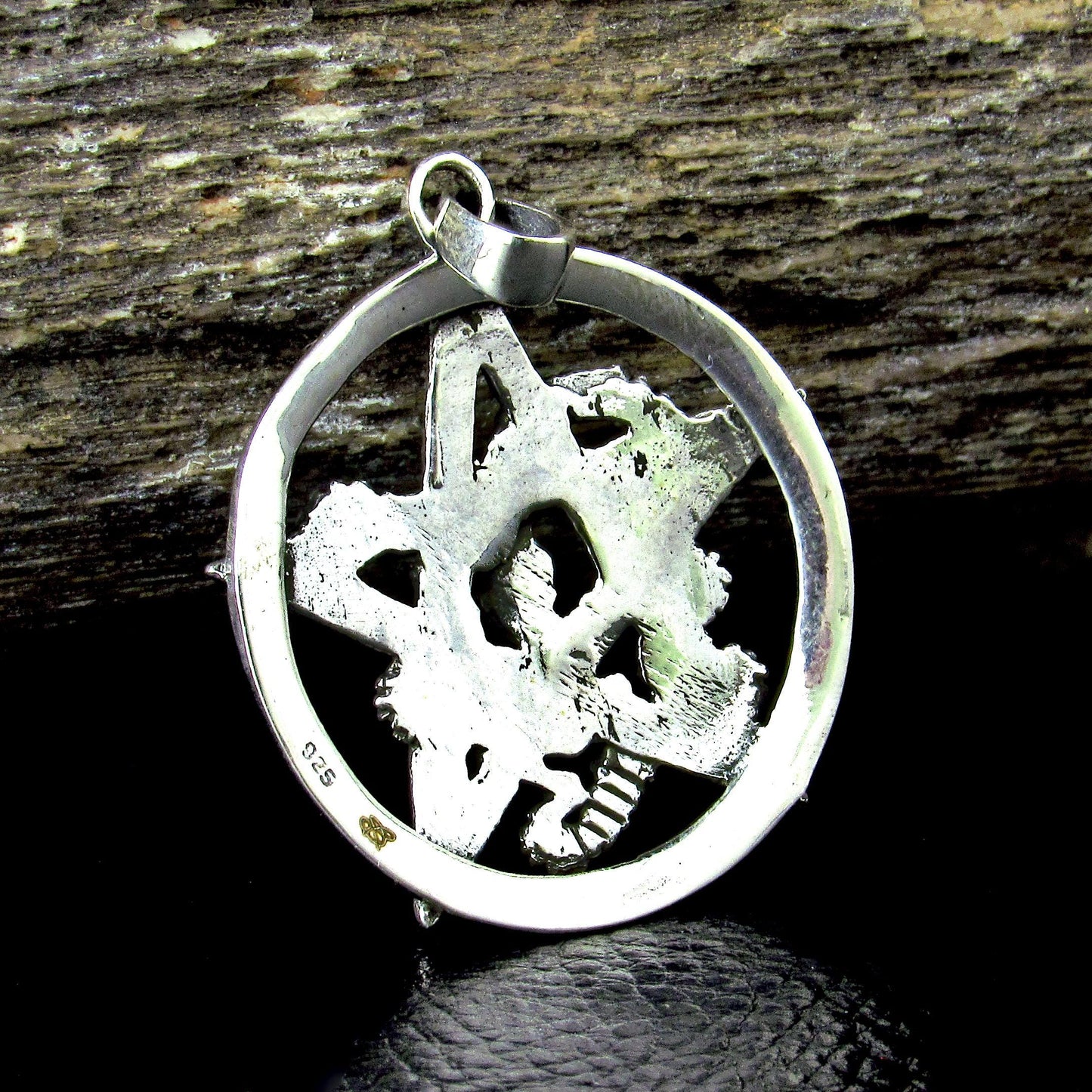 Solid 925 Sterling Silver Intertwined Snake Pentacle Pendant, Interwoven Serpent Ouroboros Pentagram, Pagan Amulet