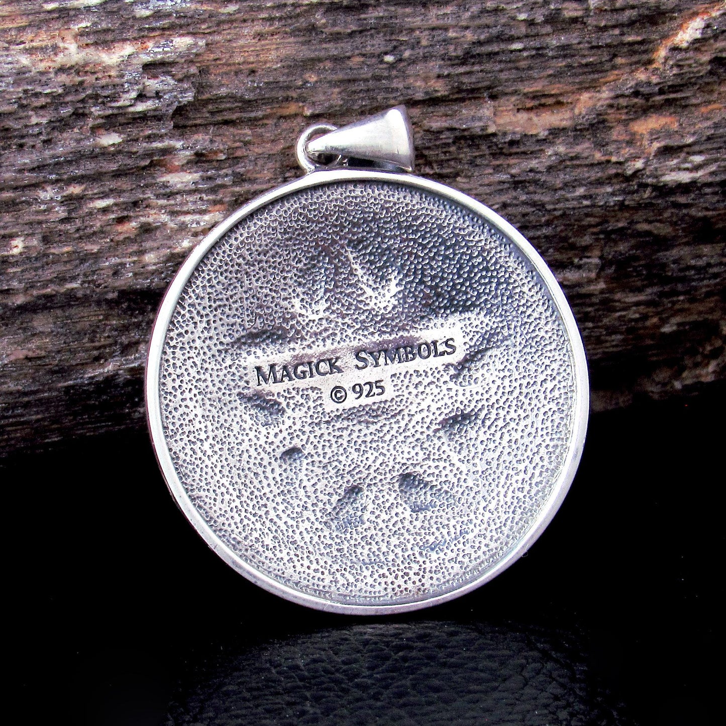 Solid 925 Sterling Silver Pentacle Pendant, Tree of Life Pentagram, Four Elements Pagan Amulet