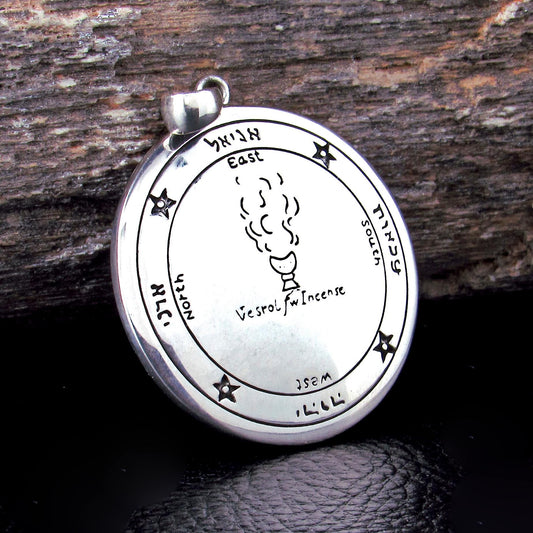 Solid 925 Sterling Silver Solomon’s Seal Pendant – Celestial Circle of Consecration Talisman, Pagan Jewelry