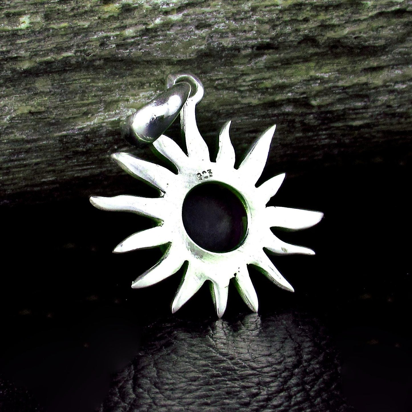 Solid 925 Sterling Silver Sun Pendant – Amethyst, Labradorite, or Rainbow Moonstone - Celestial Jewelry, Gemstone Charm Necklace Pendant