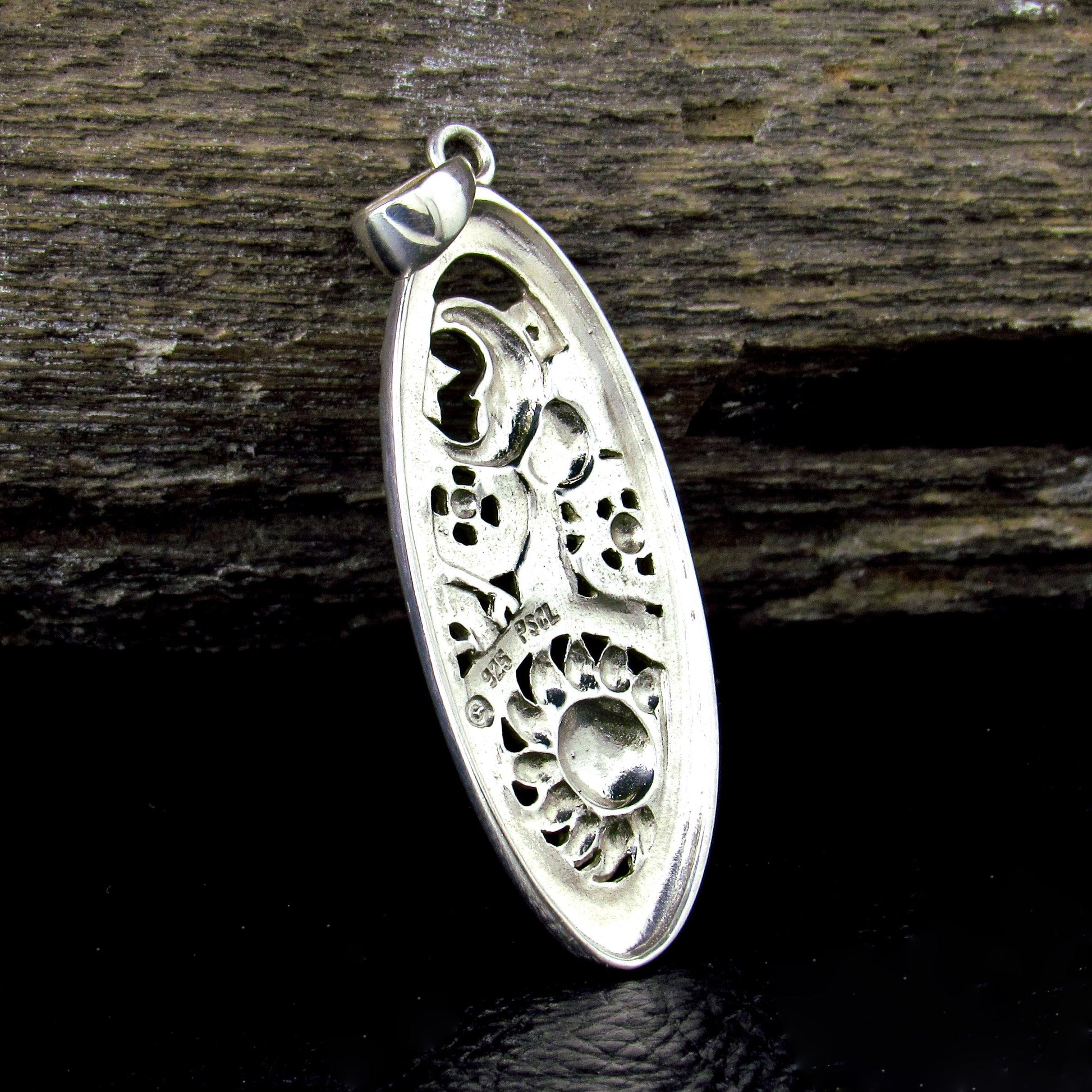 Solid 925 Sterling Silver Steampunk Sun, Moon, & Stars Necklace Pendant with 14K Gold Accents