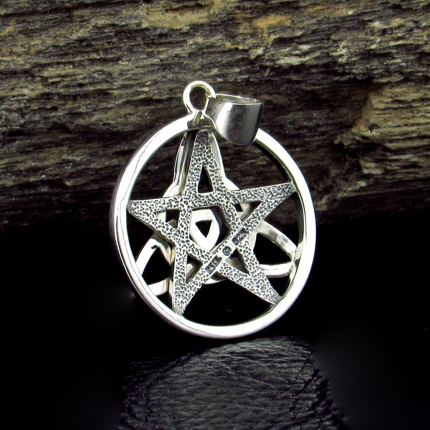 Solid 925 Sterling Silver Druid Amulet, Celtic Trinity Knot & Pentagram Star Pendant, Magical Protection and Wisdon Talisman