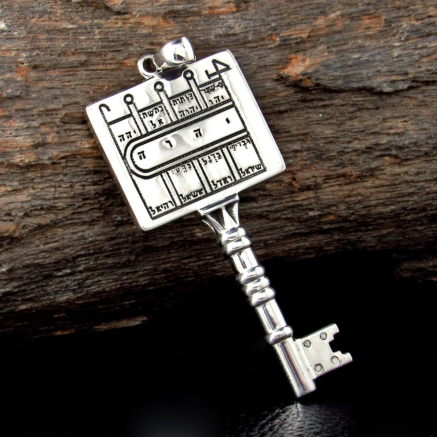 Solid 925 Sterling Silver King Solomon Seals Path Clearing Key Pendant – Handcrafted Kabbalah Amulet, Spiritual Protection Talisman Jewelry