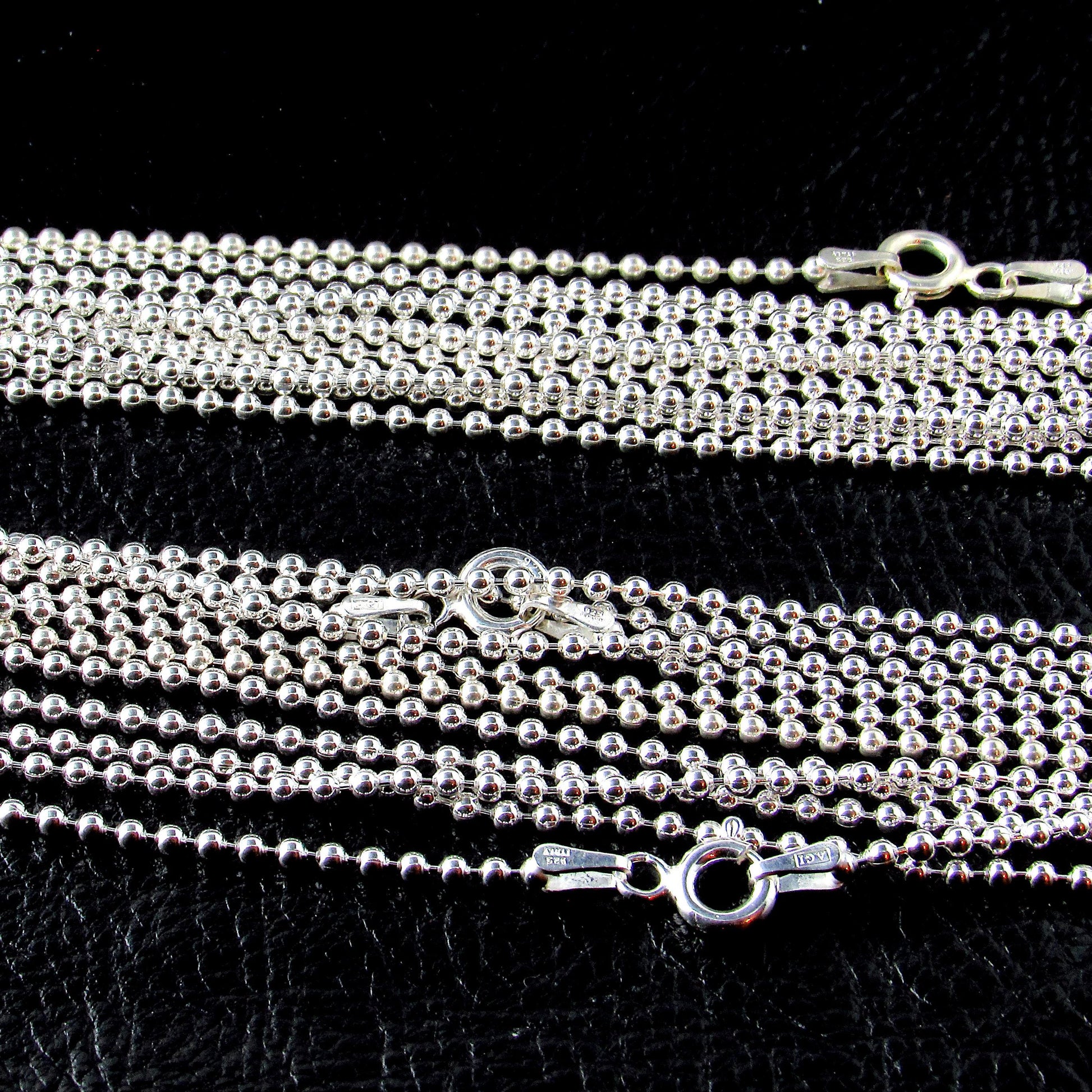 Lot of (11) 22" Inch Ball / Bead Chain Necklaces, 1.8MM, Wholesale Chains 57 Grams