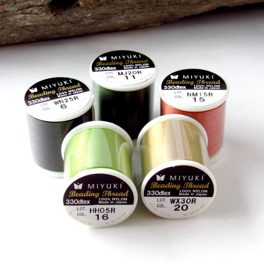 Earth Palette Pack Miyuki Beading Thread 50m Nylon Cord Kit for Delicas Bead Weaving