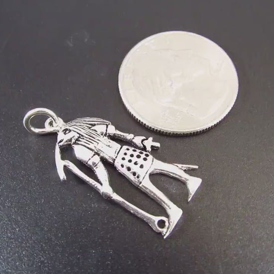 Solid 925 Sterling Silver Thoth Pendant – Egyptian God of Wisdom, Scribe & Moon, Ancient Egypt Amulet, Pagan Jewelry, Hermetic Talisman