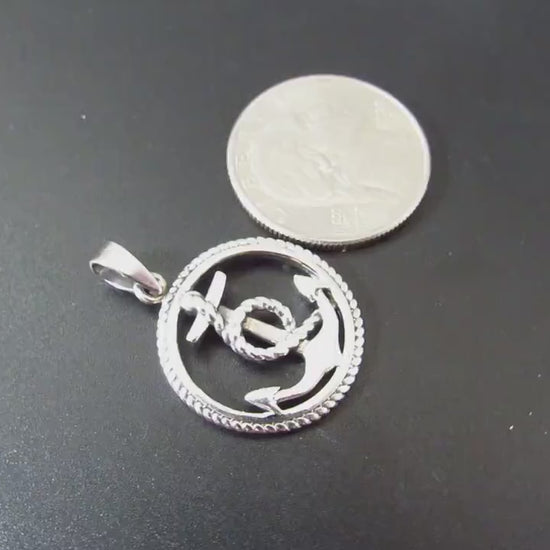 Solid 925 Sterling Silver Anchor Pendant Necklace Charm – Handcrafted Nautical Jewelry for Ocean Lovers & Sailorcore Style – Sea Lover Gift