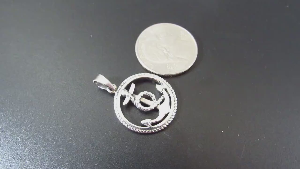 Solid 925 Sterling Silver Anchor Pendant Necklace Charm – Handcrafted Nautical Jewelry for Ocean Lovers & Sailorcore Style – Sea Lover Gift