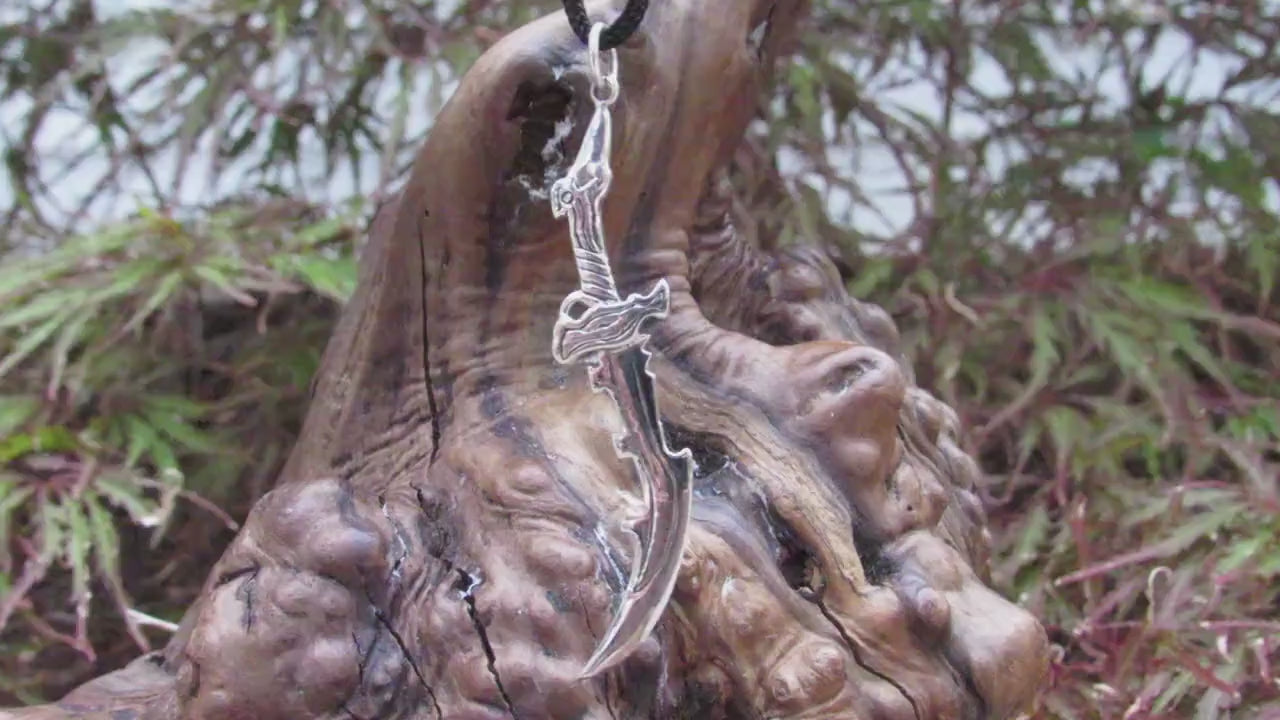925 Sterling Silver Medieval Sword Pendant